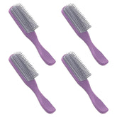 Kuber Industries Hair Brush | Bristles Brush | Hair Brush with Paddle | Brush for Curly wavy Hairs | Suitable For All Hair Types | Hair Brush Styling Hair | Pack of 4 | C19P.. | Purple